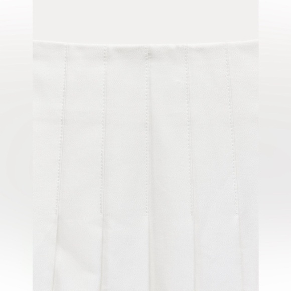 NWT Zara Cotton Blend Box Pleated Midi Skirt - Picture 5 of 10